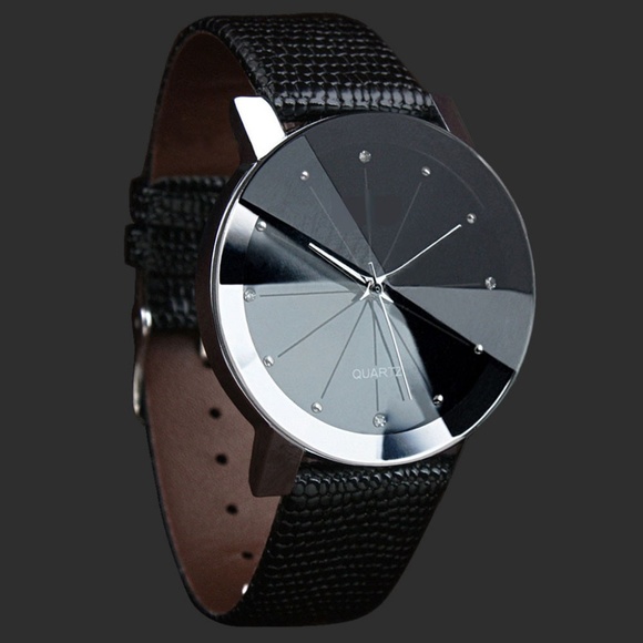 ⌚️NEW⌚️ Unisex Wristwatch Leather Quartz Watch - Picture 2 of 5